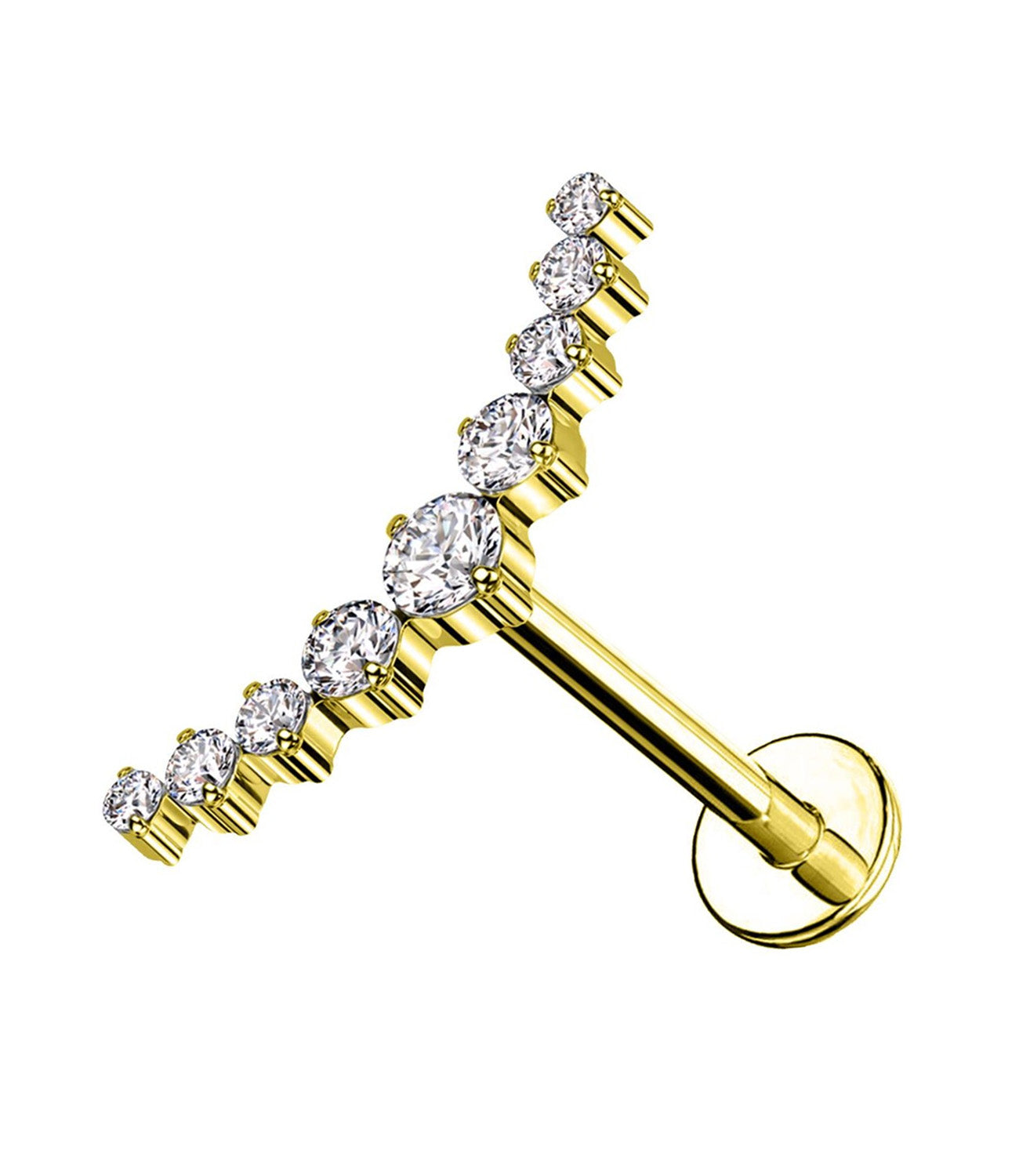 15MM 9 Round Cubic Zirconia Curved