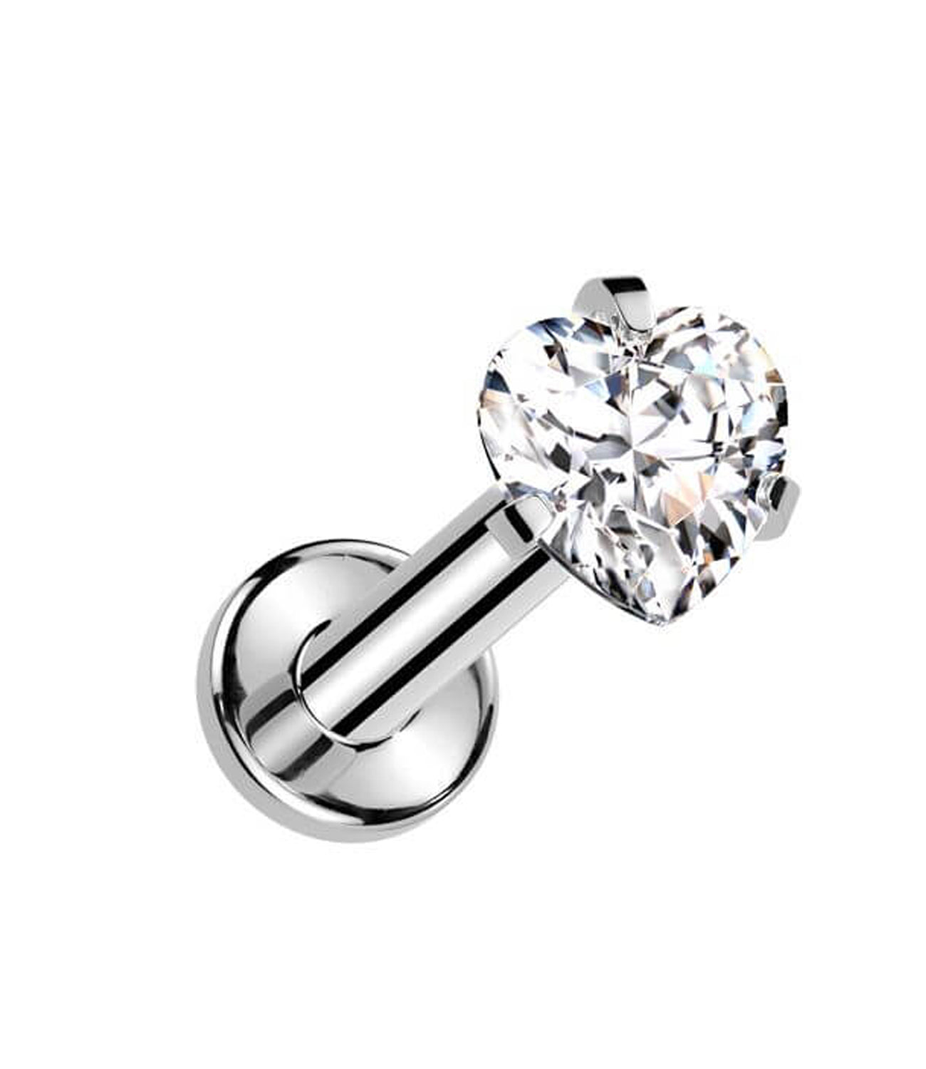 4MM Cubic Zirconia Heart