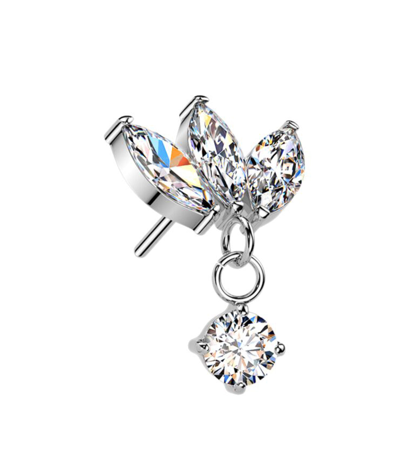 CZ 3 Marquise Dangle