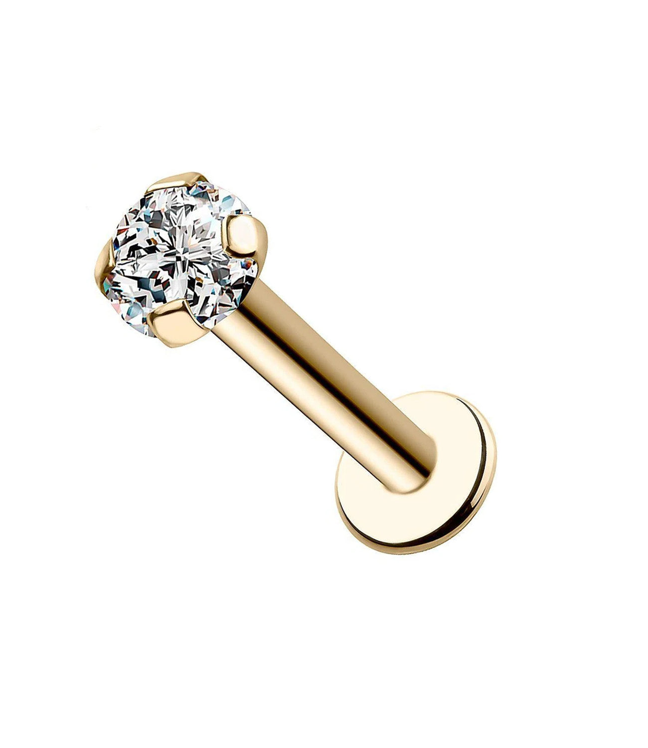 2MM 14kt 4-Prong Cystal