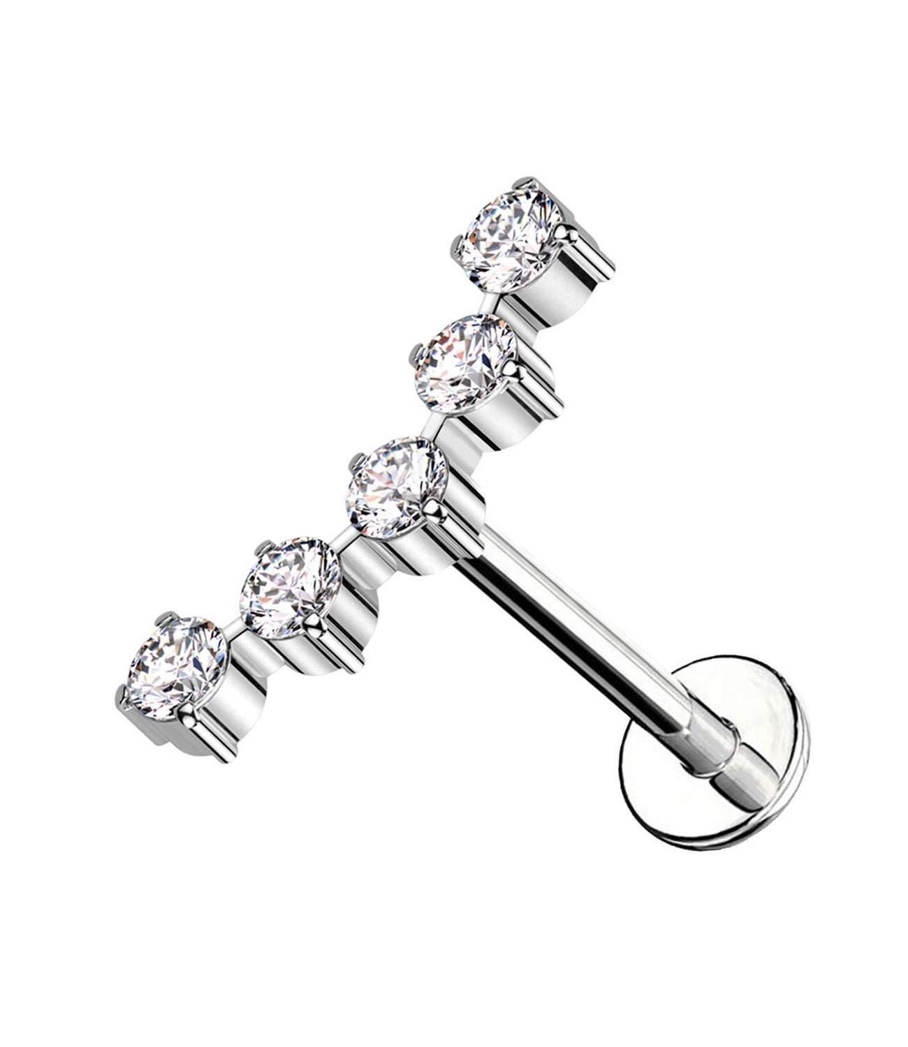 12.2MM 5 Round Cubic Zirconia Curved