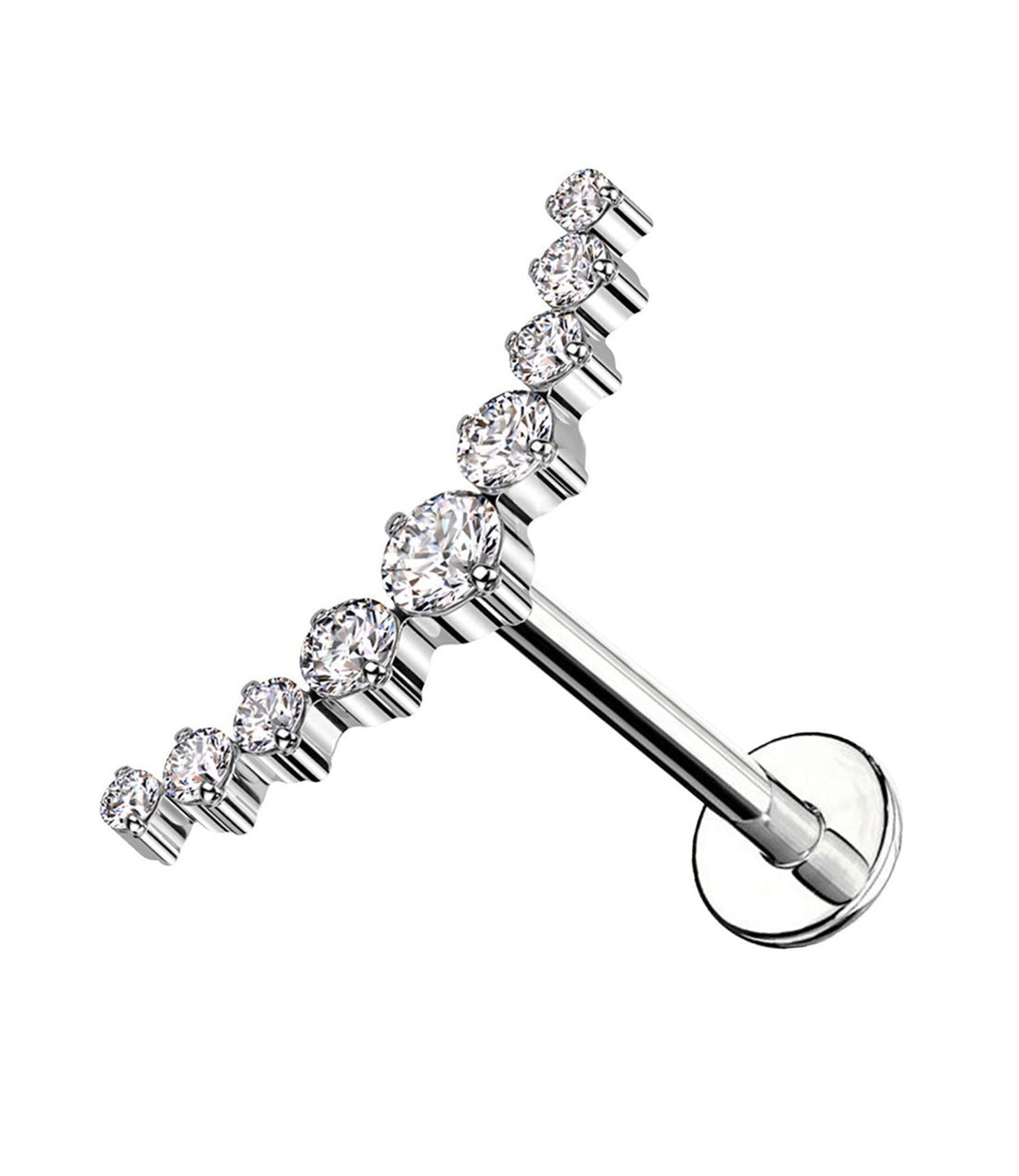 15MM 9 Round Cubic Zirconia Curved