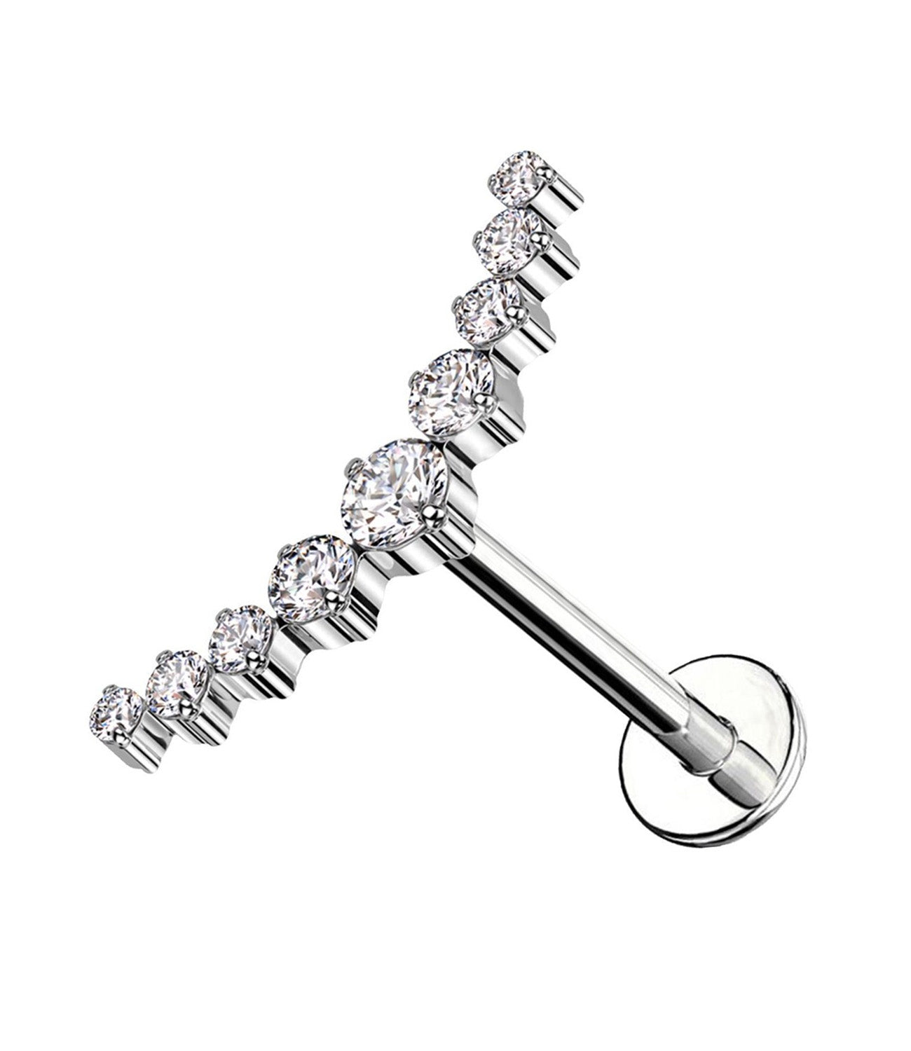 15MM 9 Round Cubic Zirconia Curved