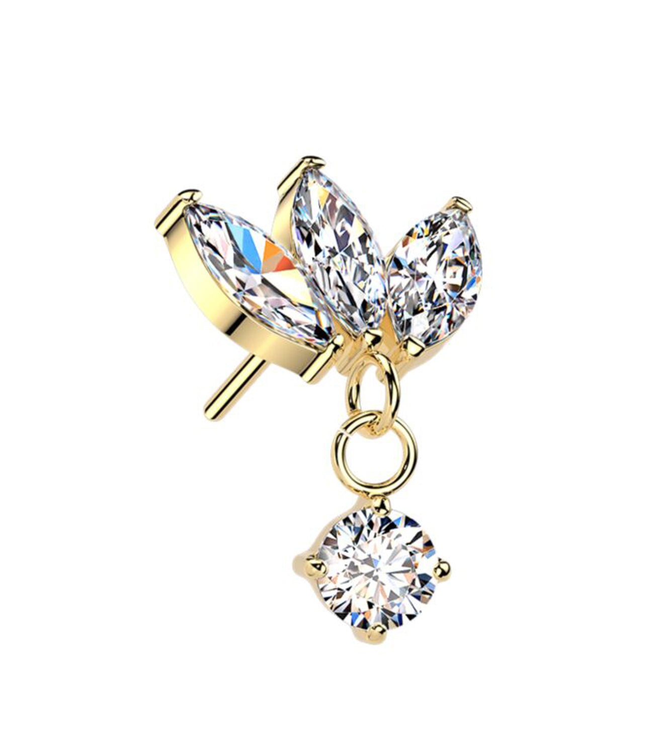 CZ 3 Marquise Dangle