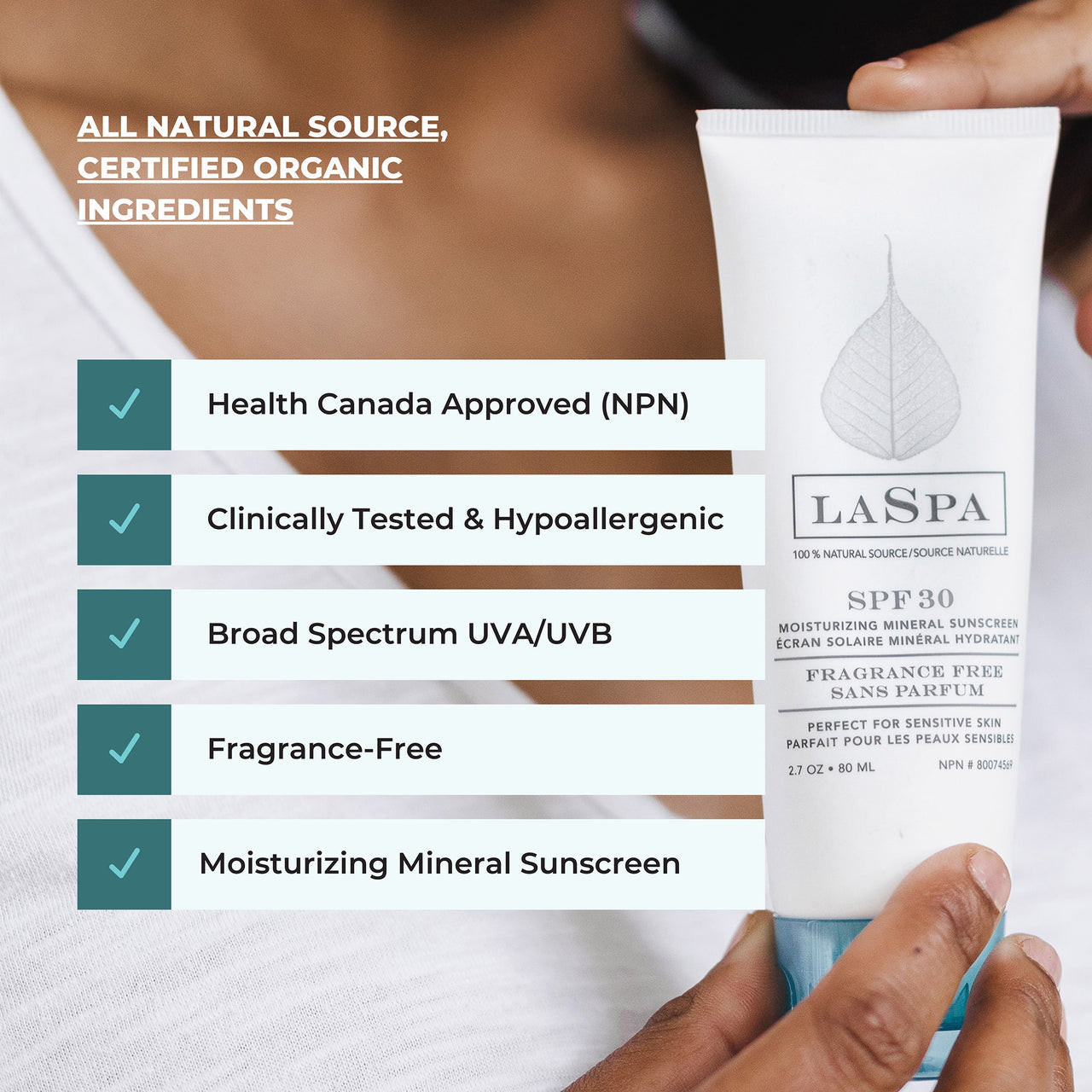 LASPA Moisturizing Mineral Sunscreen SPF 30