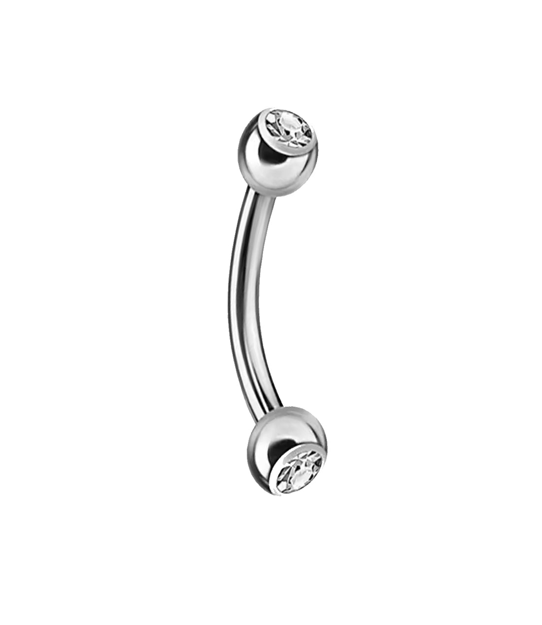 Crystal Curved Barbell 16g