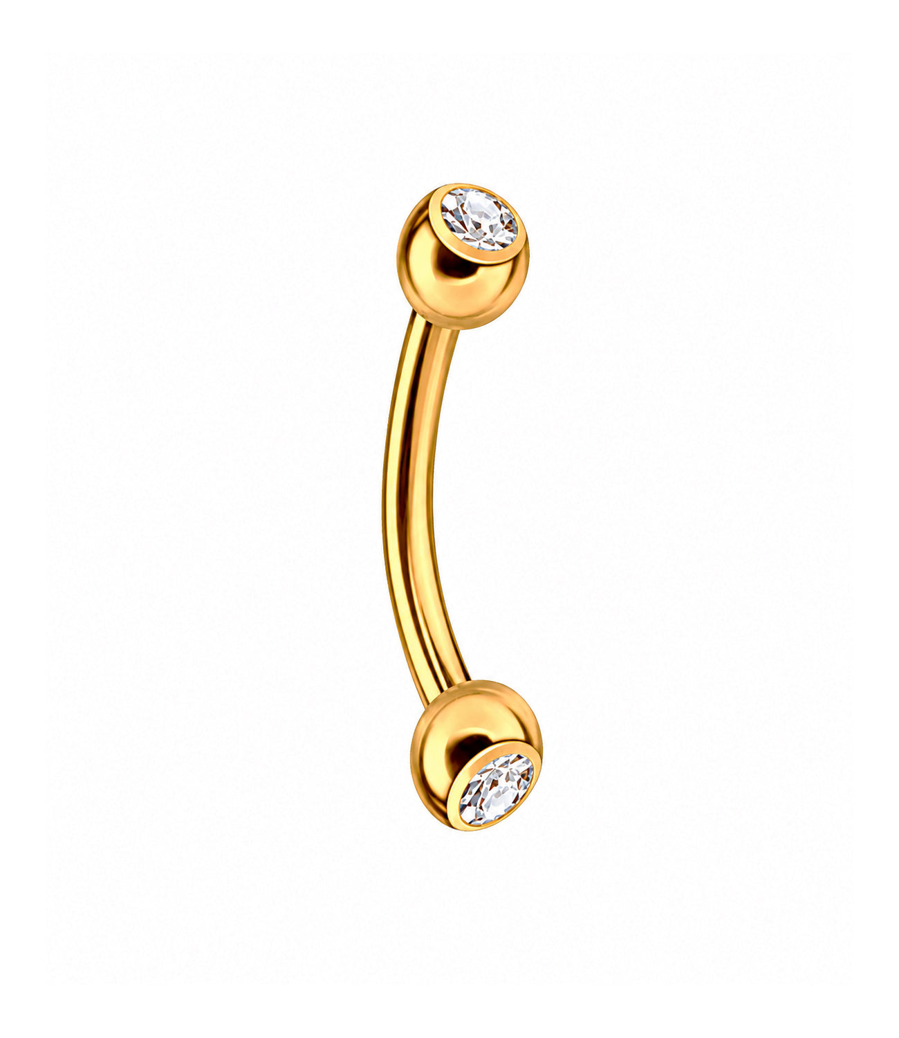 Crystal Curved Barbell 16g
