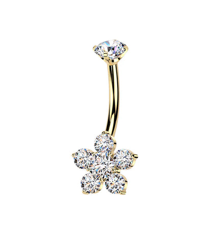 Crystal Flower Barbell